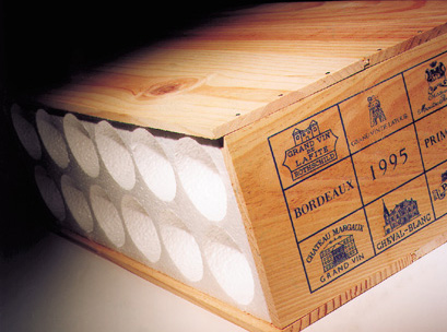 caisse cave en polystyrene pour conserver et ranger le vin